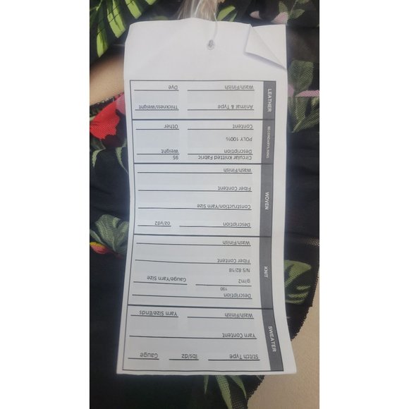 Women's Ladder Trim Flyaway Tankini Top Kona Sol Black Tropical Print Small - Picture 5 of 8